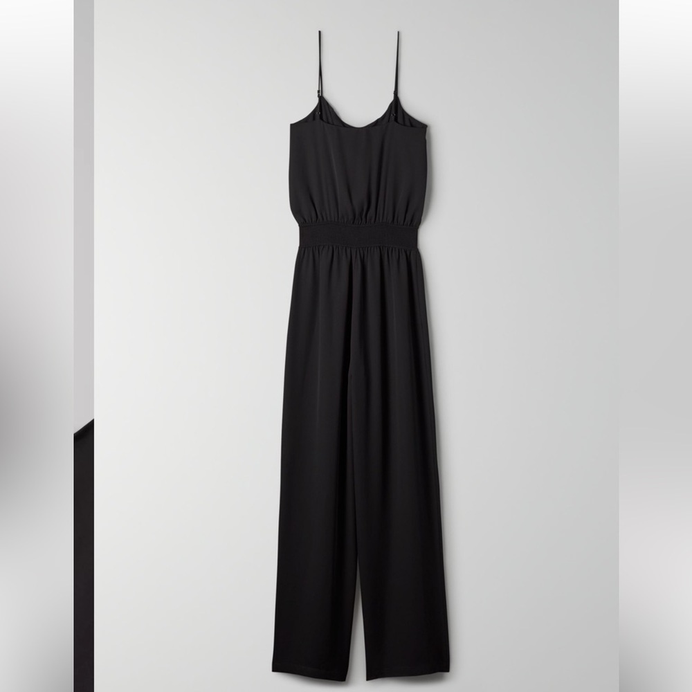Aritzia Babaton Black Scala Wide leg Jumpsuit Flowy Black sz Medium - Picture 8 of 16